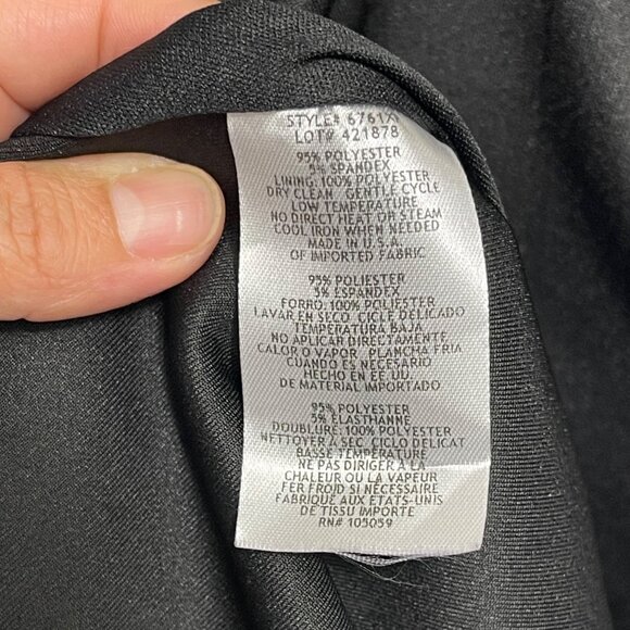 New Xscape Womens Black Halter Ruffle Gown Floor-Length Size 10P - Picture 11 of 13